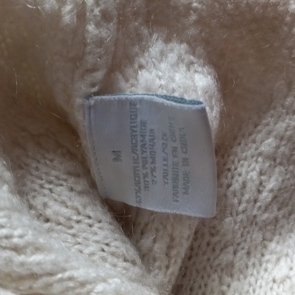 Suzy Shier Pretty 27% Mohair Wool Soft Nordic Cream Coloured Cardigan - Picture 9 of 9